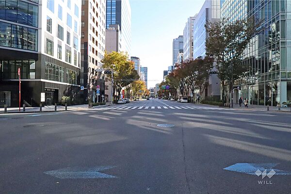敷地南西側の前面道路