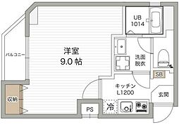REPURE西葛西レジデンス 1Kの間取図画像