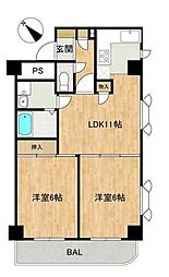 カサ・グランデ88 2LDKの間取図画像