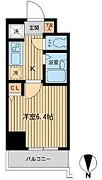 ドゥーエ浦安2 1Kの間取図画像