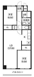 グリーンパーク北葛西 2LDKの間取図画像