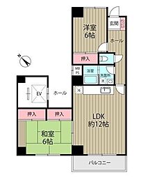 マリーナテイスティ 2LDKの間取図画像