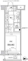 クレアルプレミア大島 1Kの間取図画像
