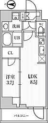 SEASONFLATS住吉 1LDKの間取図画像