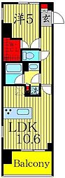 SEASONFLATS蔵前春日通り 1LDKの間取図画像