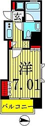 Aden清澄白河 1Kの間取図画像