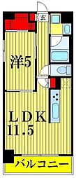 プレール・ドゥーク本所吾妻橋3 1LDKの間取図画像