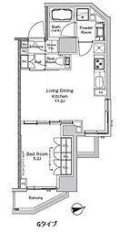 プラウドフラット門前仲町5 1LDKの間取図画像