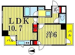 スカイビューテラス本所吾妻橋 1LDKの間取図画像