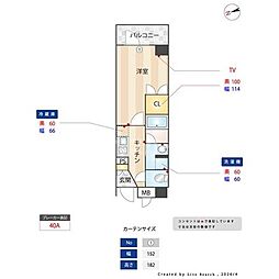 ES-Grande門前仲町 1Kの間取図画像