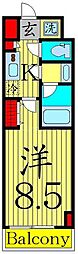 ルミードキューブ菊川プレミアム 1Kの間取図画像