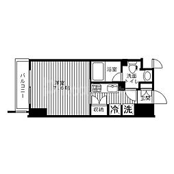 セリーズ門前仲町 1Kの間取図画像