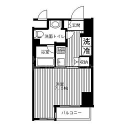 セリーズ門前仲町 1Kの間取図画像