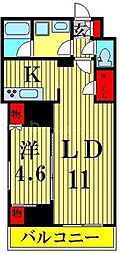 HF両国レジデンス 1LDKの間取図画像