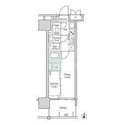 ブルックサイドレジデンス木場 2Kの間取図画像