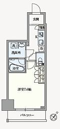 アジールコート塩浜キャナル 1Kの間取図画像