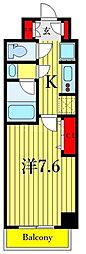 リビオメゾン南砂町 1Kの間取図画像