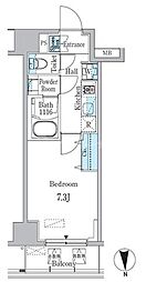 リビオメゾン両国ノース 1Kの間取図画像