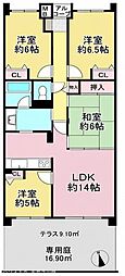 阪急日生ニュータウン花咲く丘の街C棟 4LDKの間取図画像