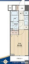 ファーストリアルタワー新宿 1Kの間取図画像