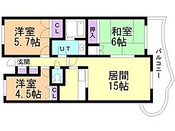 マンションリヴァージュ 3LDKの間取図画像