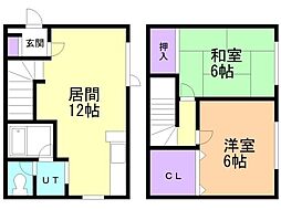 コーポ第1ダックス 2LDKの間取図画像