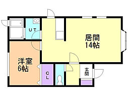 ヴァルロスタ 1LDKの間取図画像