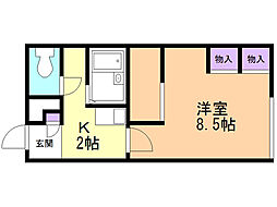 レオパレスプレミールS&N 1Kの間取図画像