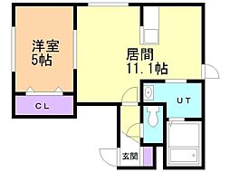 ラ.ルーナ 1LDKの間取図画像
