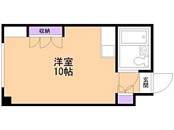エイトビルディング ワンルームの間取図画像