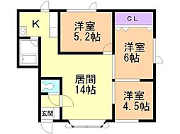 サンハイム吉川I 2階/-