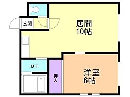 ノースガーデン 1LDKの間取図画像