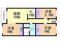 コートJ 3LDKの間取図画像