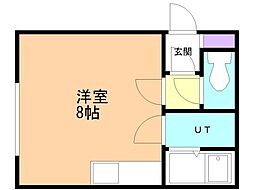 プランドル ワンルームの間取図画像