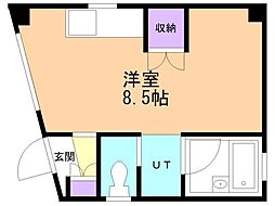 コーポ・クボ ワンルームの間取図画像