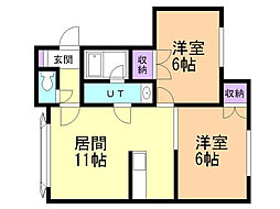 グランドゥ・メゾン 2LDKの間取図画像