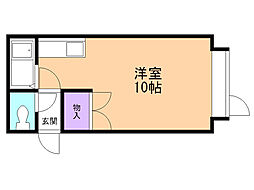 アルファヒルズ2 ワンルームの間取図画像