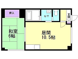 ドウェルクリスタル 1LDKの間取図画像