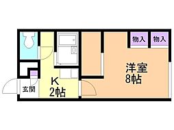 レオパレスドルチェK・Y 1Kの間取図画像