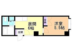 ハイツワン 1DKの間取図画像