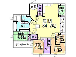 ネオ21 5LDKの間取図画像