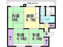 ユートピア川原 3号棟 3階/305