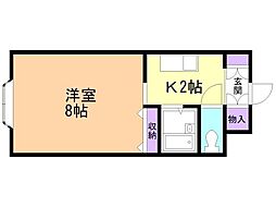 ヴィラコート富士 1Kの間取図画像