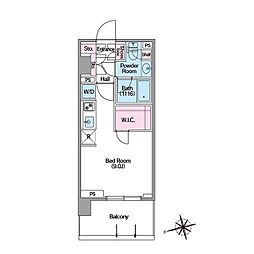 COMFORIA東新宿ステーションフロント ワンルームの間取図画像