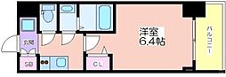 WORVE大阪本町 1Kの間取図画像