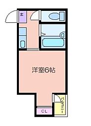 プレアール遠里小野 ワンルームの間取図画像