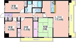CASSIA南住吉 4LDKの間取図画像