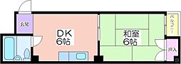 ハイムエルザ 1DKの間取図画像
