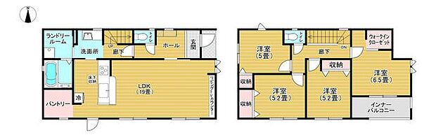 広々LDK♪2階に4部屋♪