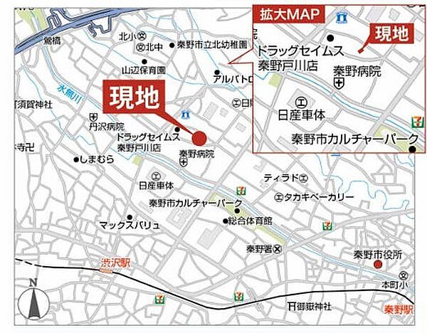 地図を拡大表示